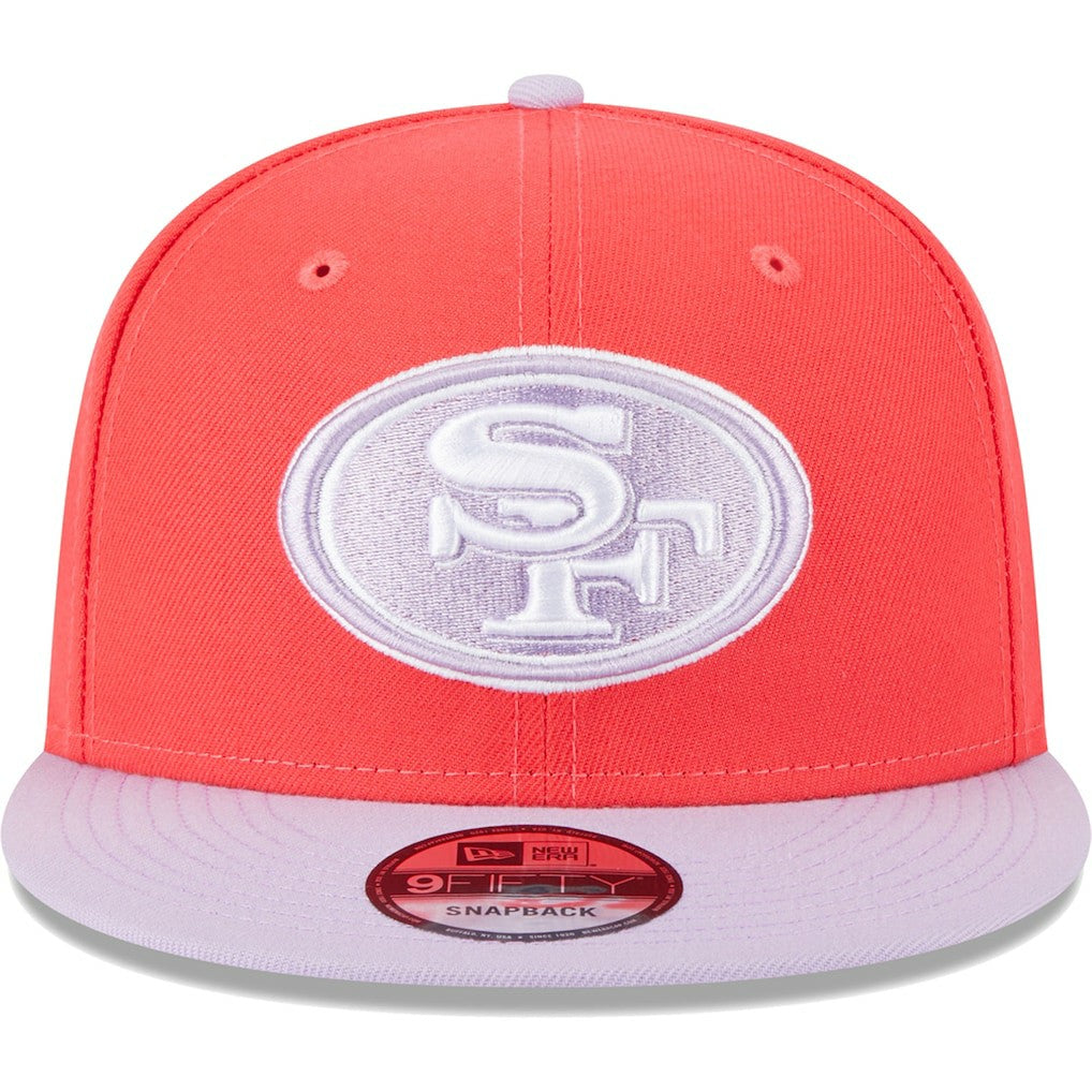 San Francisco 49ers New Era Two-Tone Color Pack 9FIFTY Snapback Hat Red/Lavender - NFL
