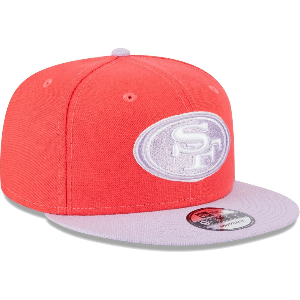 San Francisco 49ers New Era Two-Tone Color Pack 9FIFTY Snapback Hat Red/Lavender - NFL