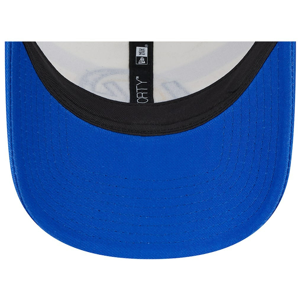 Los Angeles Rams New Era Team Stripe Trucker 9FORTY Snapback Hat Cream/Royal - NFL