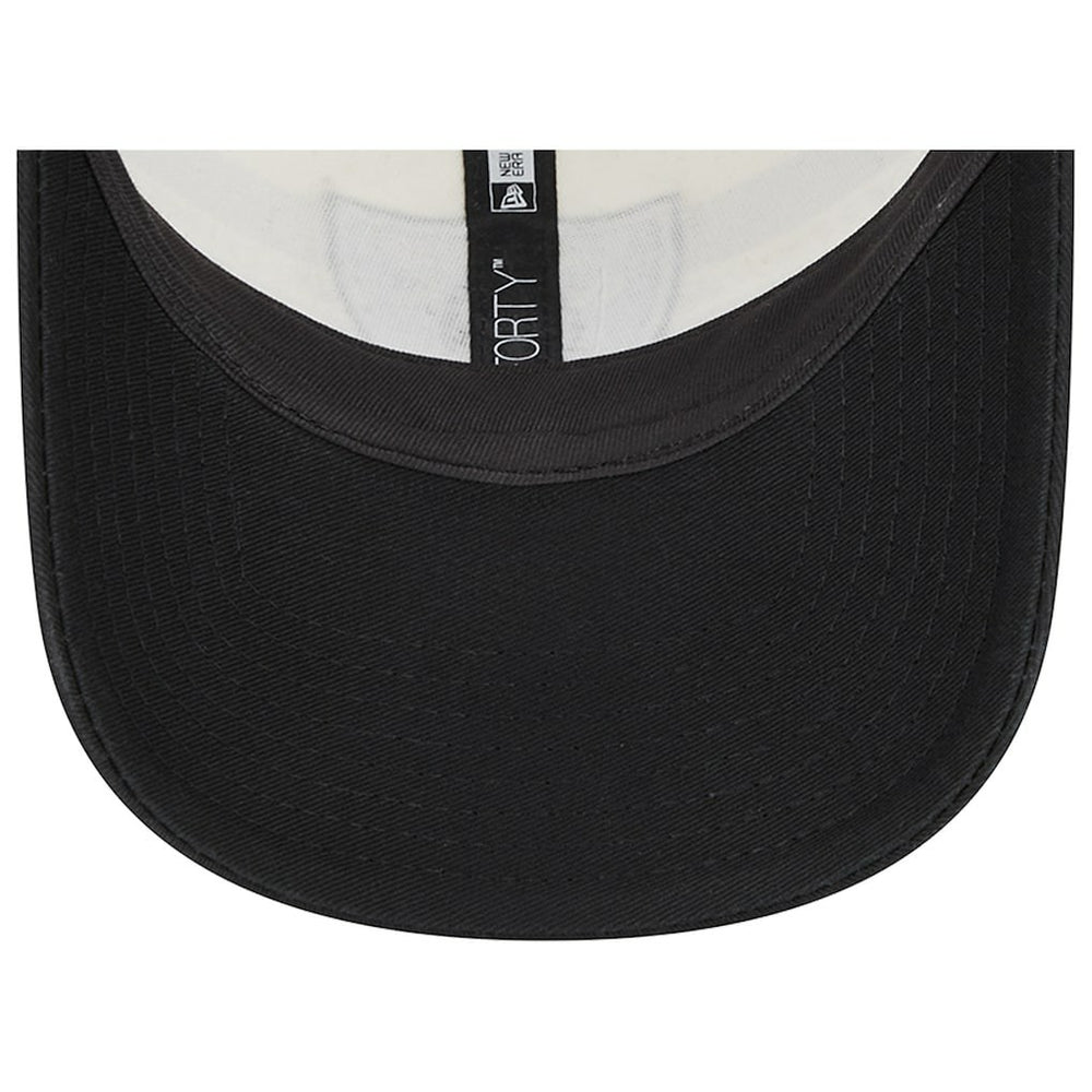 Las Vegas Raiders New Era Team Stripe Trucker 9FORTY Snapback Hat Cream/Black - NFL