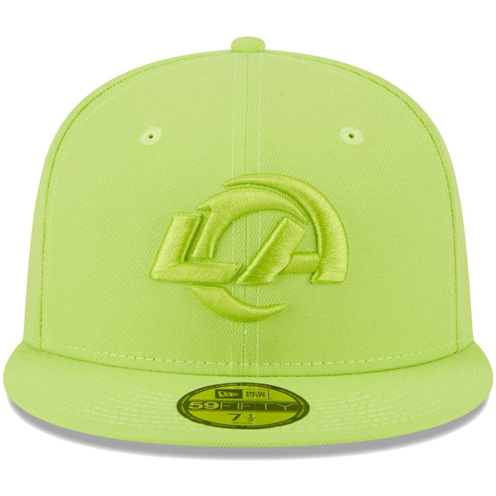 Los Angeles Rams New Era Color Pack Brights 59FIFTY Fitted Hat Neon Green - NFL