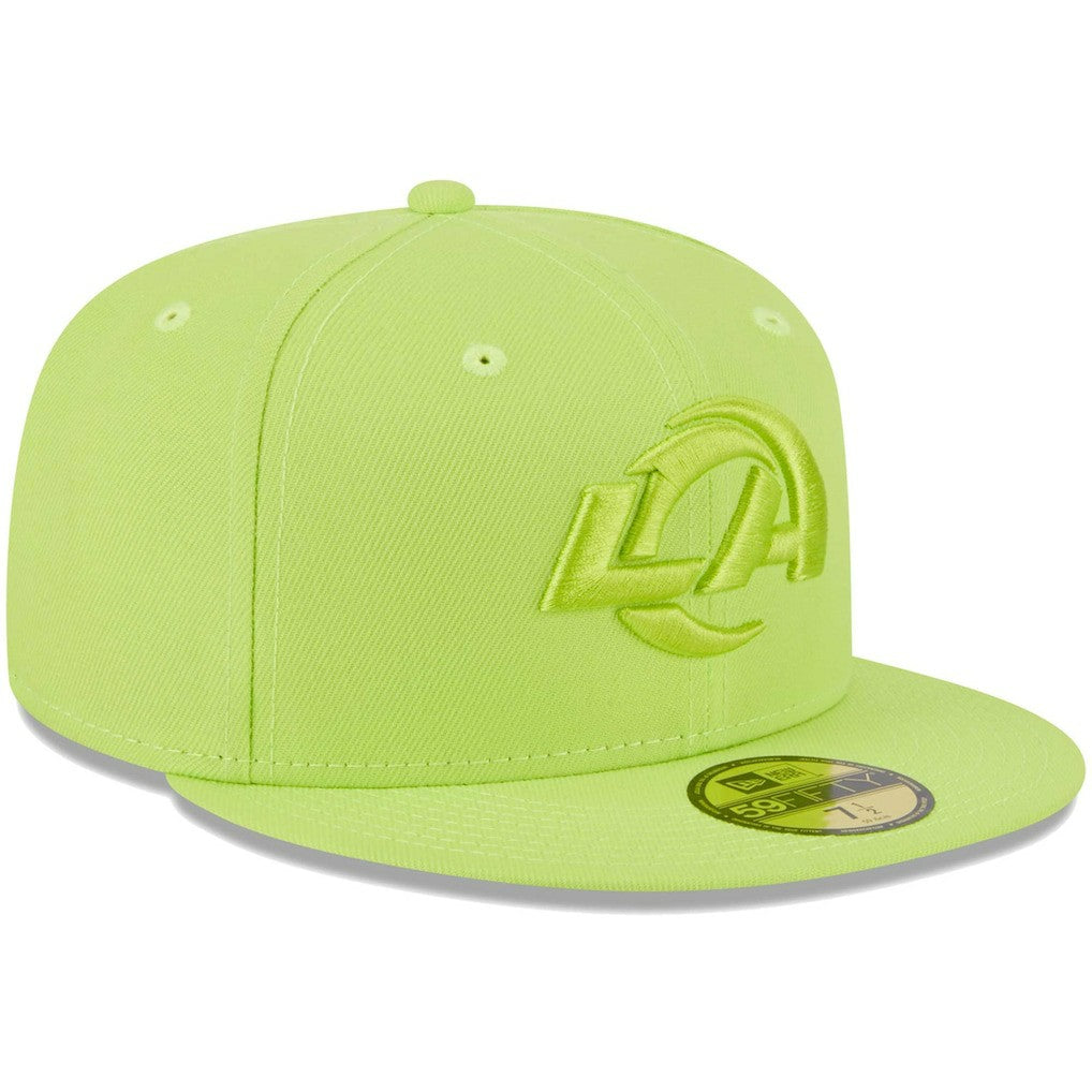 Los Angeles Rams New Era Color Pack Brights 59FIFTY Fitted Hat Neon Green - NFL