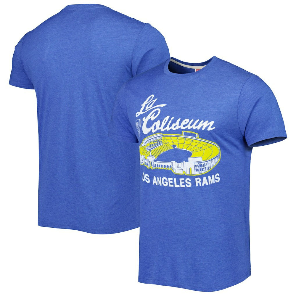 Los Angeles Rams Homage Stadium Tri-Blend T-Shirt Royal - NFL