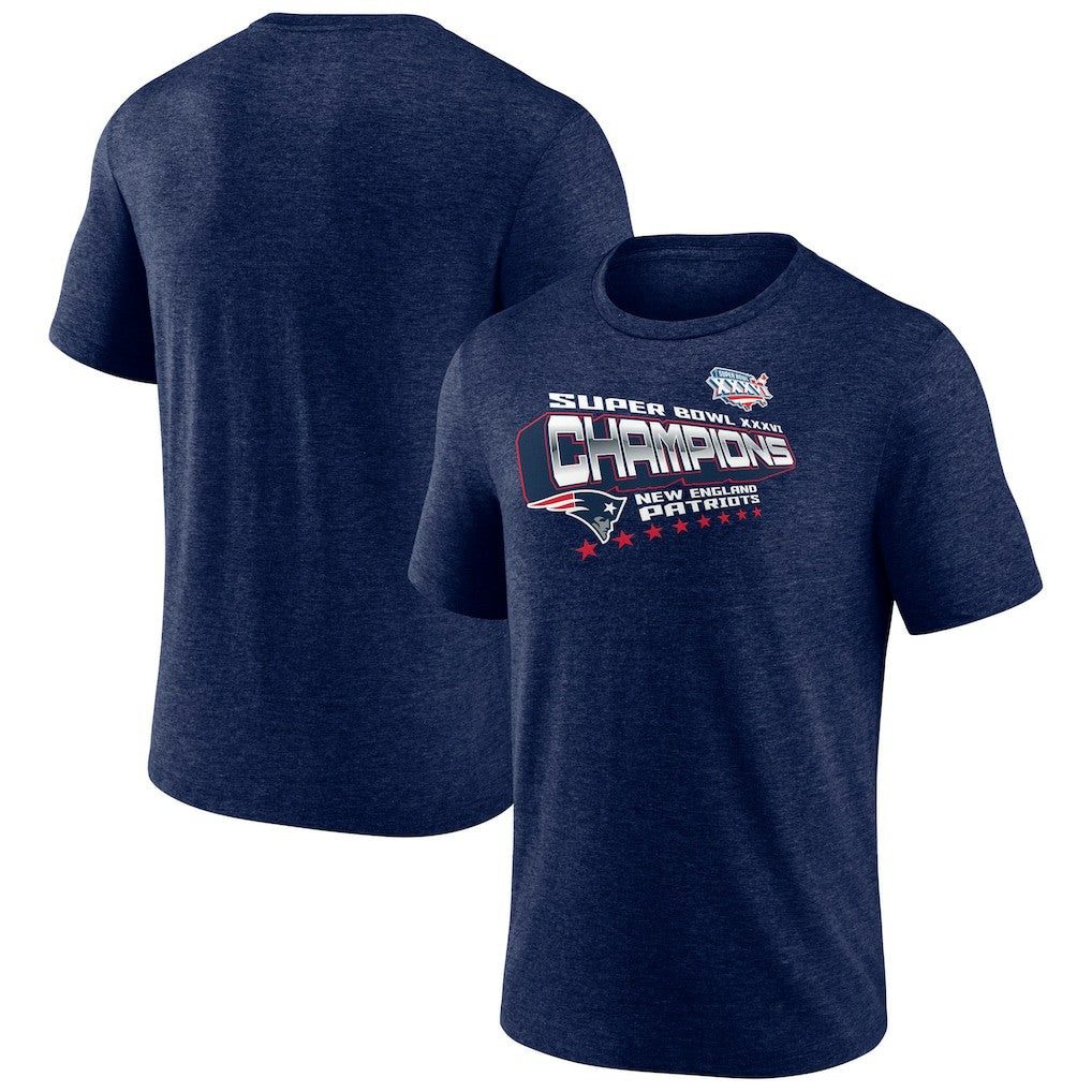 New England Patriots Hometown Old-Fashioned Super Bowl XXXVI Champions Tri-Blend T-Shirt Navy - NFL