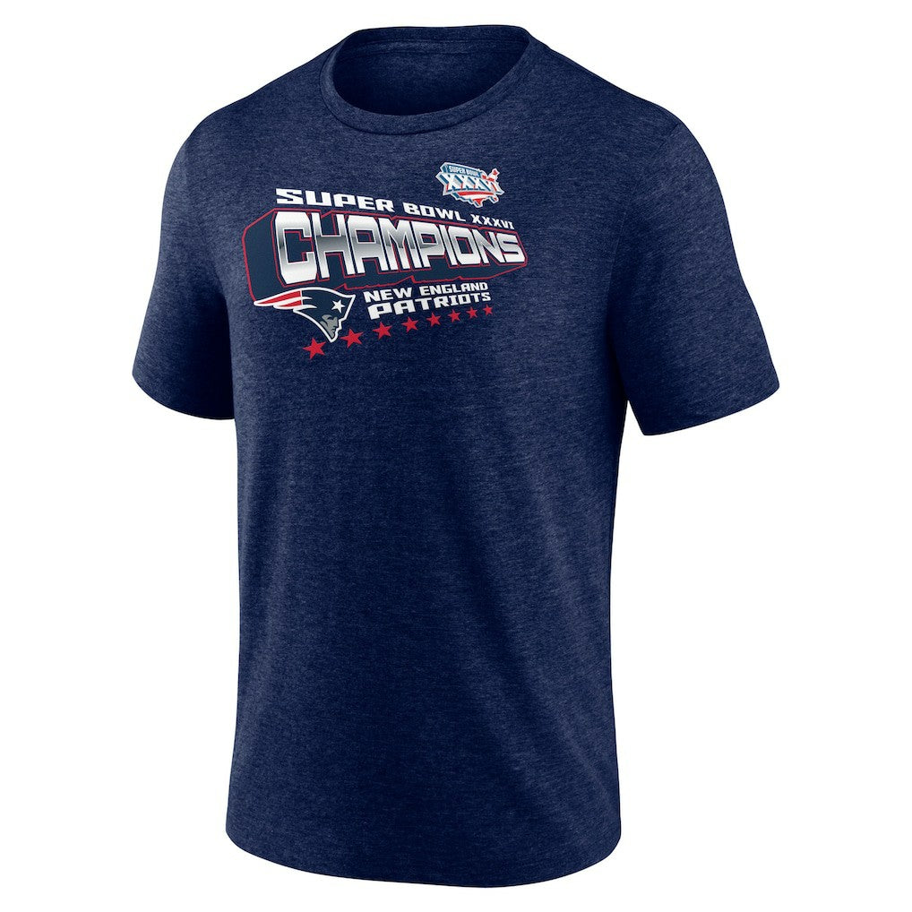 New England Patriots Hometown Old-Fashioned Super Bowl XXXVI Champions Tri-Blend T-Shirt Navy - NFL