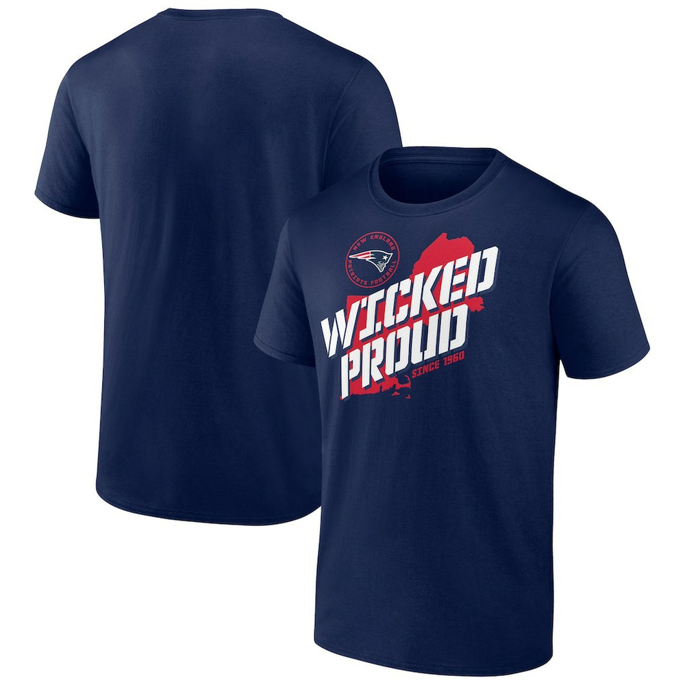 New England Patriots Hometown Collection Prime Time T-Shirt Navy - NFL