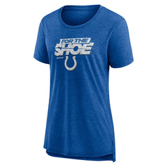 Indianapolis Colts Women's Hometown First Down Tri-Blend T-Shirt Heather Royal - NFL