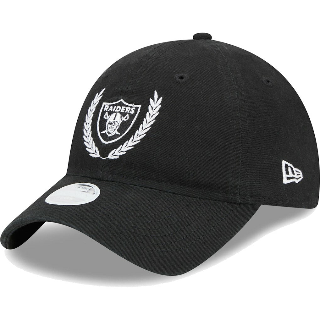 Las Vegas Raiders New Era Women's Leaves 9TWENTY Adjustable Hat Black - NFL