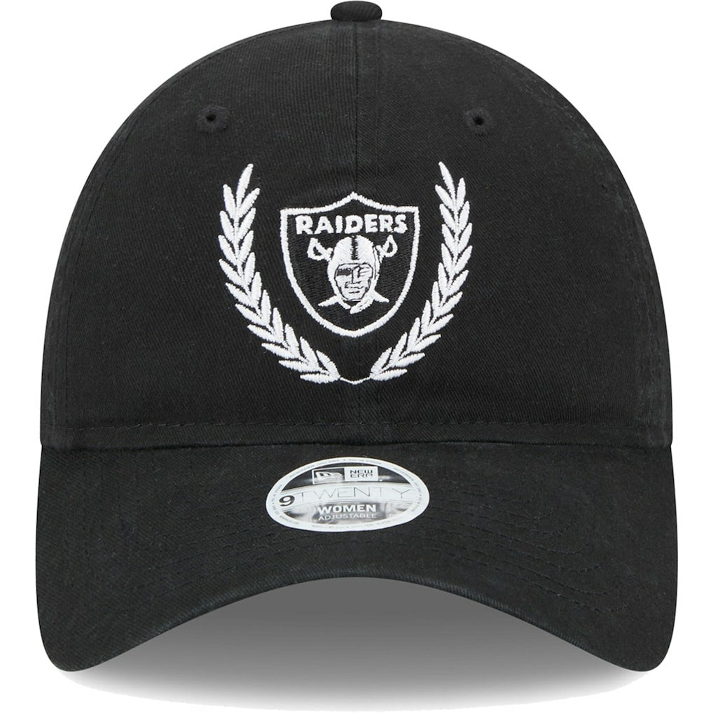 Las Vegas Raiders New Era Women's Leaves 9TWENTY Adjustable Hat Black - NFL