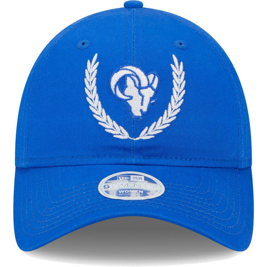 Los Angeles Rams New Era Women's Leaves 9TWENTY Adjustable Hat Royal - NFL