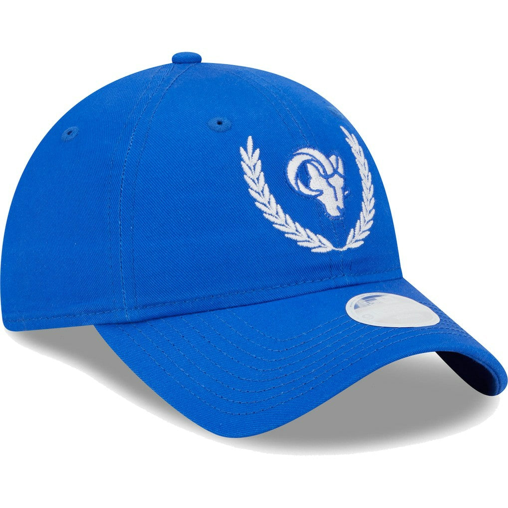 Los Angeles Rams New Era Women's Leaves 9TWENTY Adjustable Hat Royal - NFL