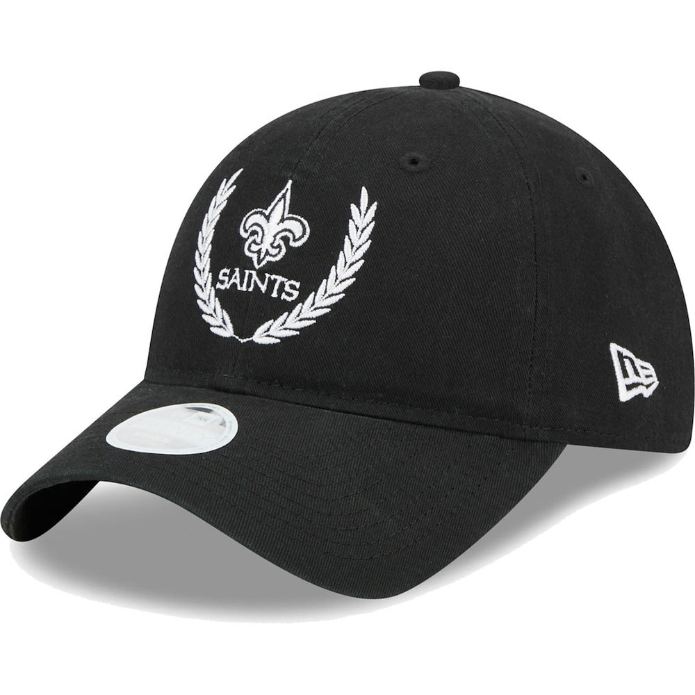 New Orleans Saints New Era Women's Leaves 9TWENTY Adjustable Hat Black - NFL