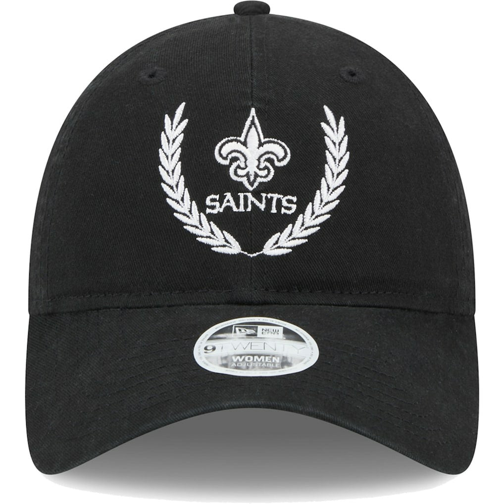 New Orleans Saints New Era Women's Leaves 9TWENTY Adjustable Hat Black - NFL