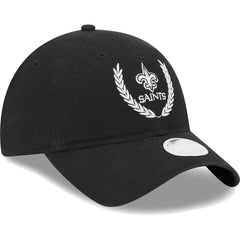 New Orleans Saints New Era Women's Leaves 9TWENTY Adjustable Hat Black - NFL