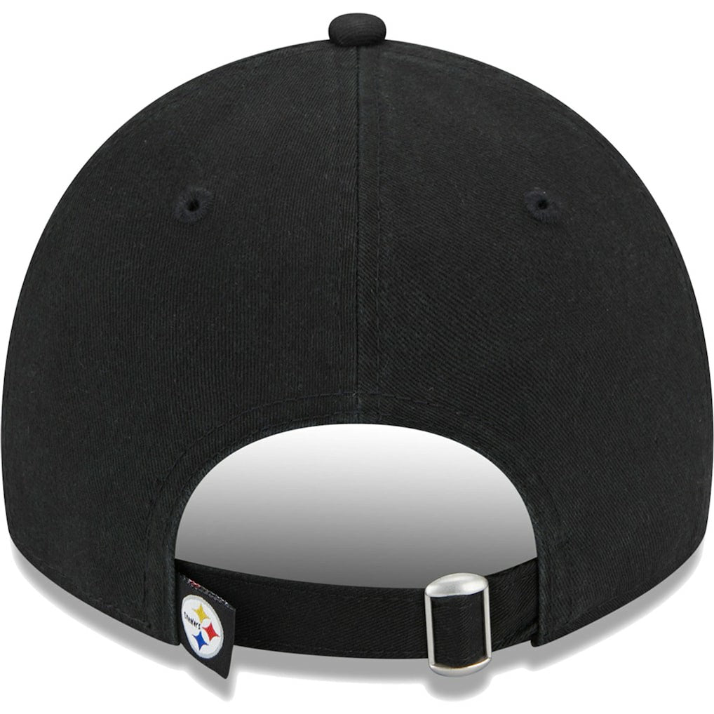 Pittsburgh Steelers New Era Women's Leaves 9TWENTY Adjustable Hat Black - NFL