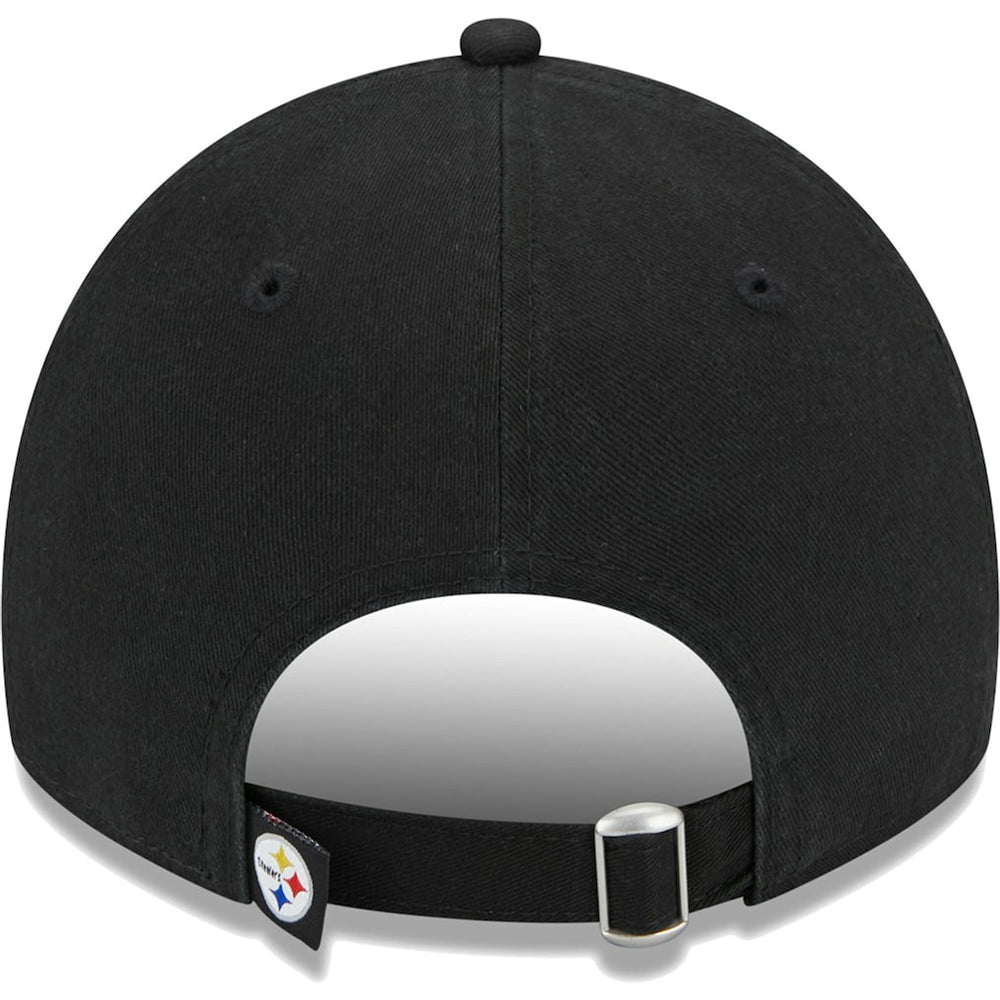 Pittsburgh Steelers New Era Women's Leaves 9TWENTY Adjustable Hat Black - NFL