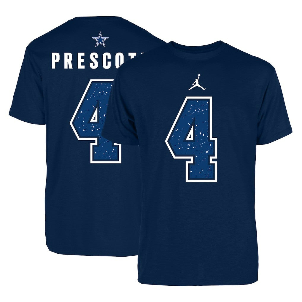 Dak Prescott Dallas Cowboys Jordan Brand Name & Number T-Shirt Navy - NFL