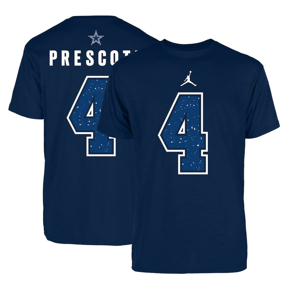 Dak Prescott Dallas Cowboys Jordan Brand Name & Number T-Shirt Navy - NFL