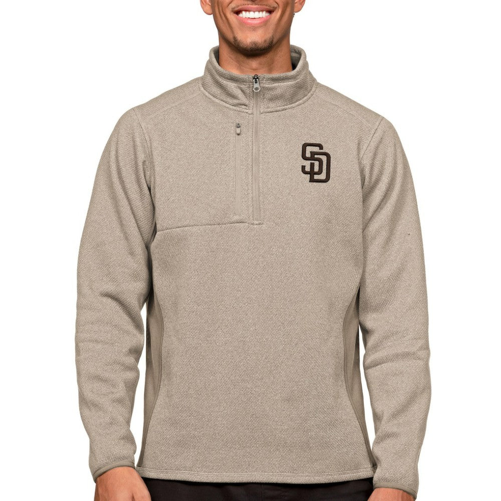 San Diego Padres Antigua Course Quarter-Zip Pullover Top Clearance