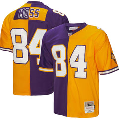 Randy Moss Minnesota Vikings 1998 Split Legacy Replica Jersey Purple/Gold - Mitchell & Ness