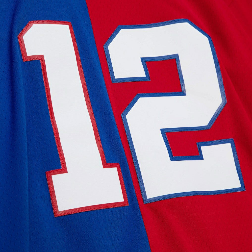 Jim Kelly Buffalo Bills 1990 Split Legacy Replica Jersey Royal/Red - Mitchell & Ness