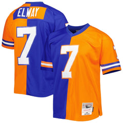 John Elway Denver Broncos 1990 Split Legacy Replica Jersey Royal/Orange - Mitchell & Ness
