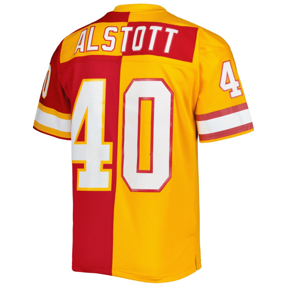 Mike Alstott Tampa Bay Buccaneers 1996 Split Legacy Replica Jersey Orange/Red - Mitchell & Ness