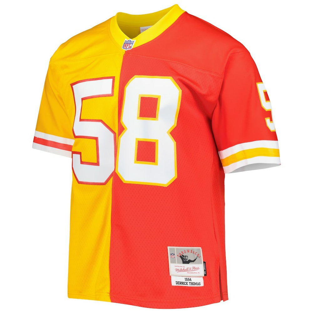 Derrick Thomas Kansas City Chiefs 1994 Split Legacy Replica Jersey Red/Gold - Mitchell & Ness