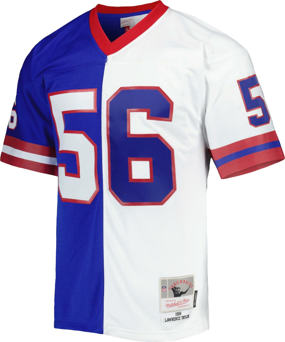 Lawrence Taylor New York Giants 1986 Split Legacy Replica Jersey Royal/White - Mitchell & Ness