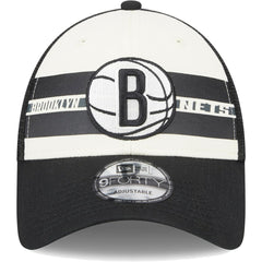 New Era - Brooklyn Nets Stripes 9FORTY Trucker Snapback Hat - Black