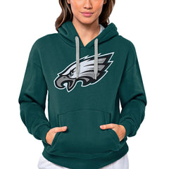 Philadelphia Eagles Antigua Women's Victory Logo Pullover Hoodie Midnight Green - NFL
