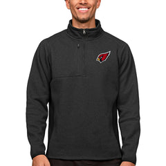 Arizona Cardinals Antigua Course Quarter-Zip Pullover Top Heathered Black - NFL