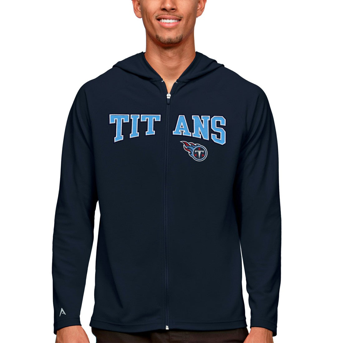 Tennessee Titans Antigua Legacy Full-Zip Hoodie Navy - NFL