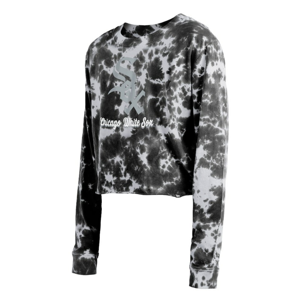 Chicago White Sox New Era Women's Tie-Dye Cropped Long Sleeve T-Shirt On Sale
