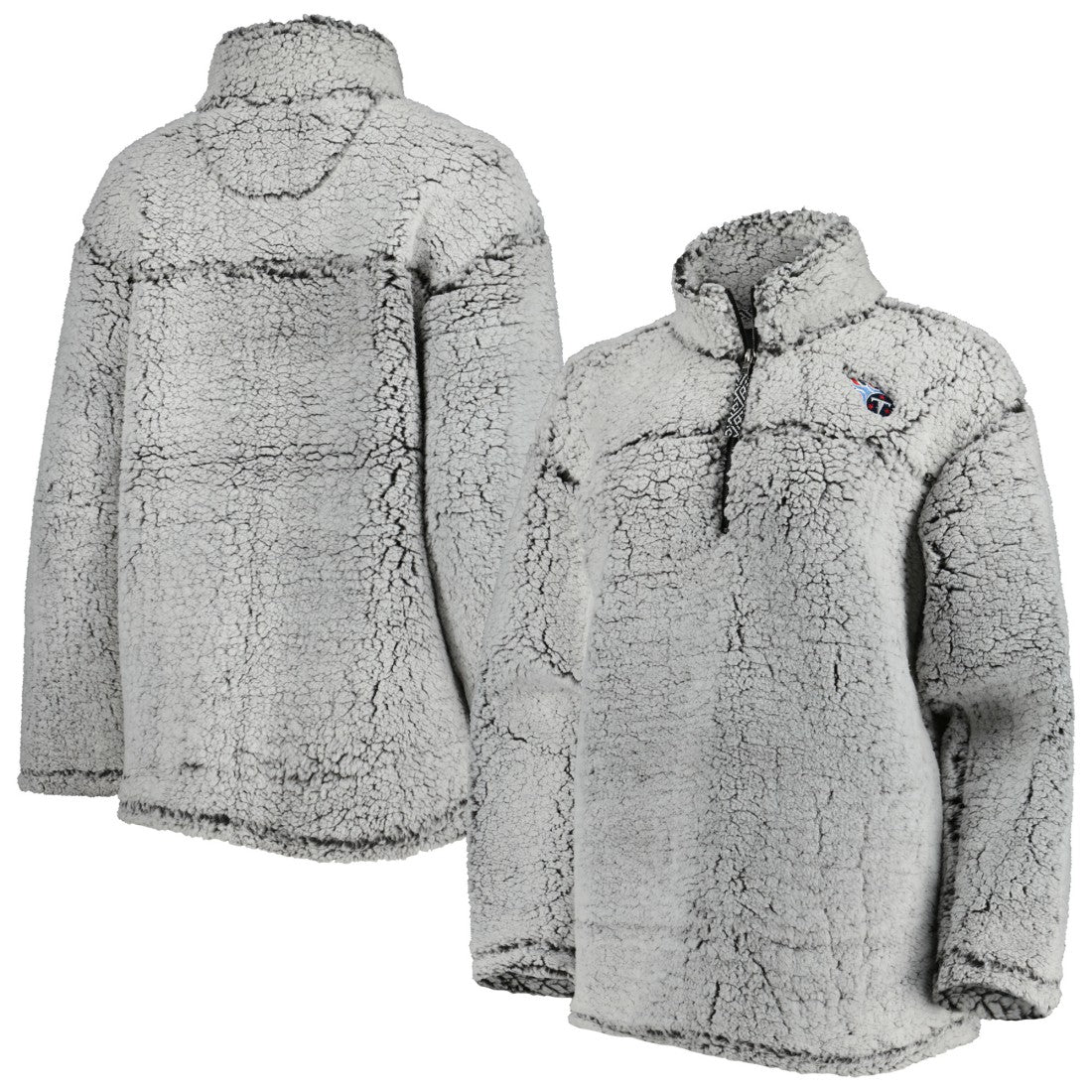 Tennessee Titans G-III 4Her by Carl Banks Women's Sherpa Quarter-Zip Jacket Gray - NFL