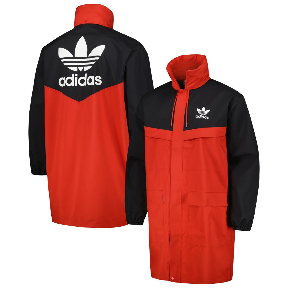 Adidas Manchester United Originals Hoodie Full-Zip Bench Jacket - Red/Black