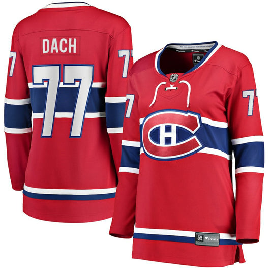 Kirby Dach Montreal Canadiens Fanatics Women's Home Breakaway Player Jersey - Red | NHL Jerseys