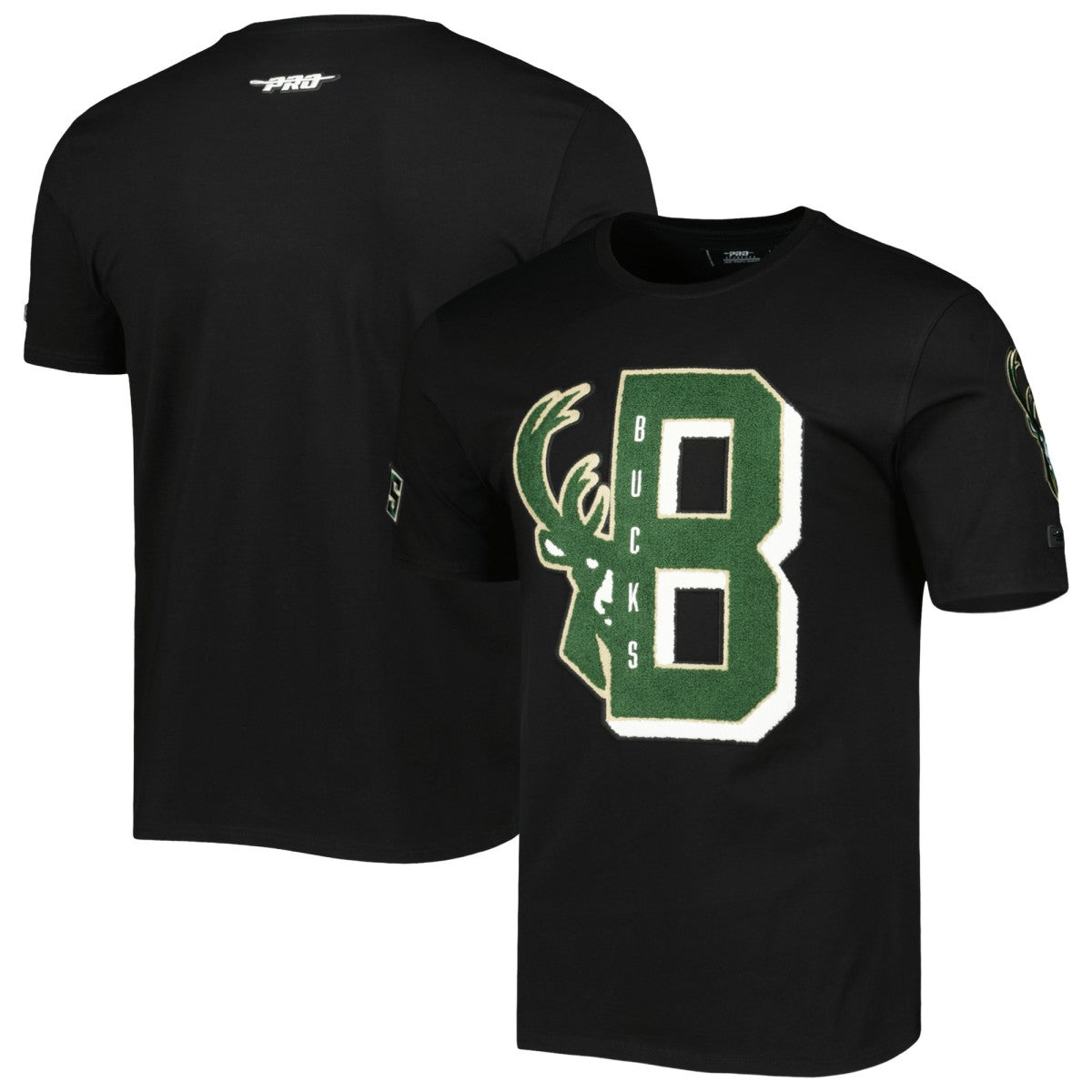 NBA - Milwaukee Bucks Pro Standard Mash Up Capsule T-Shirt - Black