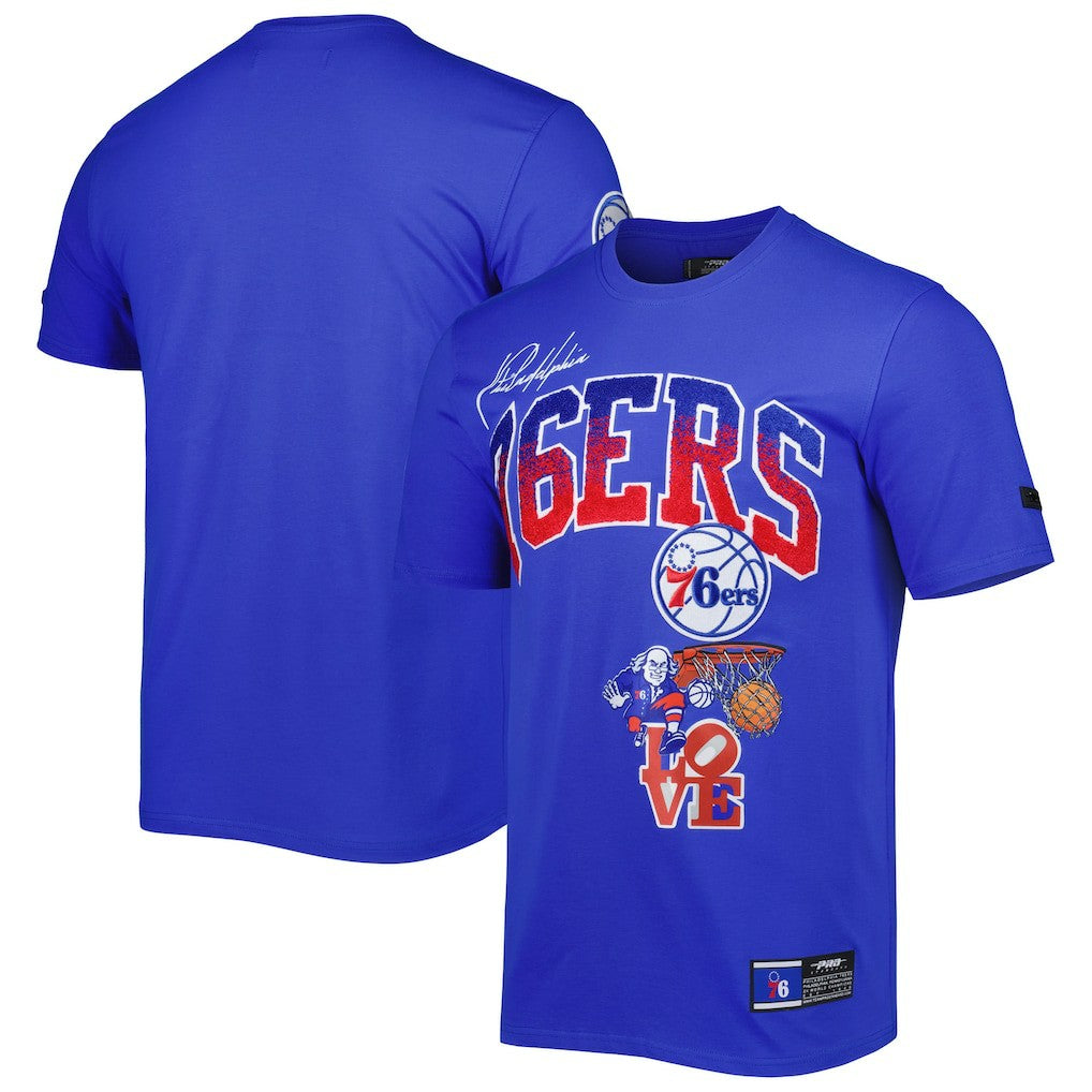 NBA - Philadelphia 76ers Pro Standard Hometown Chenille T-Shirt - Royal