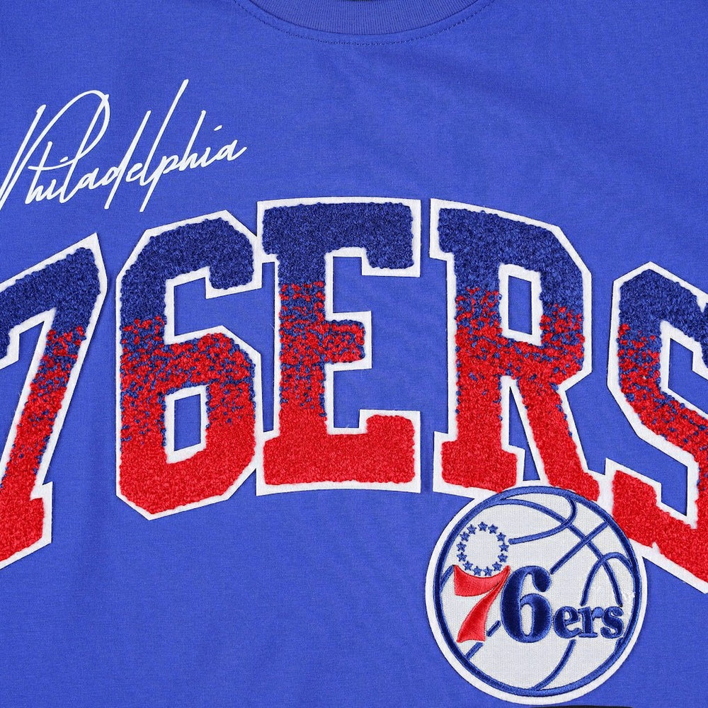 NBA - Philadelphia 76ers Pro Standard Hometown Chenille T-Shirt - Royal