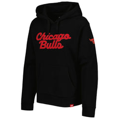 NBA - Chicago Bulls Sportiqe Women's Leona Ava Fleece Tri-Blend Pullover Hoodie - Black