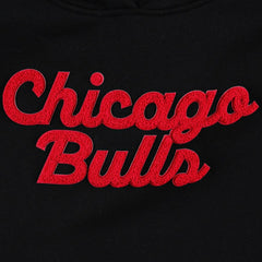 NBA - Chicago Bulls Sportiqe Women's Leona Ava Fleece Tri-Blend Pullover Hoodie - Black