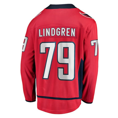 Charlie Lindgren Washington Capitals Fanatics Home Breakaway Player Jersey - Red | NHL Jerseys