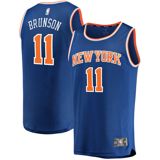 Jalen Brunson New York Knicks Fast Break Replica Jersey - Icon Edition - Blue | NBA Jerseys