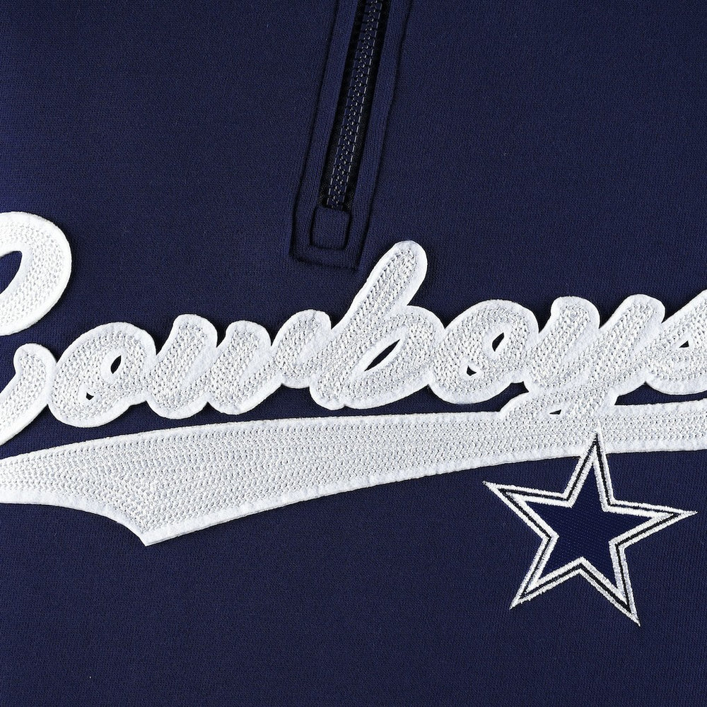 Dallas Cowboys Tommy Hilfiger Aiden Quarter-Zip Sweatshirt Navy/Silver - NFL