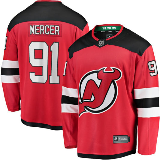 Dawson Mercer New Jersey Devils Fanatics Home Breakaway Jersey - Red | NHL Jerseys