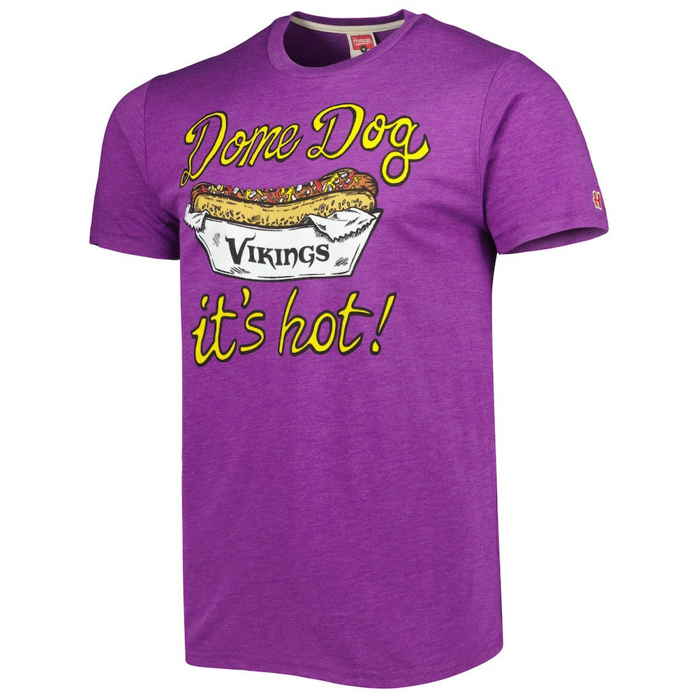 Minnesota Vikings Homage Dome Dog Hyper Local Tri-Blend T-Shirt Purple - NFL