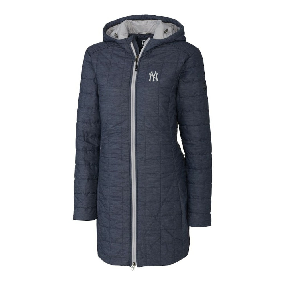 New York Yankees Cutter & Buck Women's Rainier Primaloft Eco Full-Zip Hoodie Long Coat Online