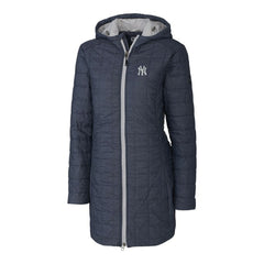 New York Yankees Cutter & Buck Women's Rainier Primaloft Eco Full-Zip Hoodie Long Coat Online