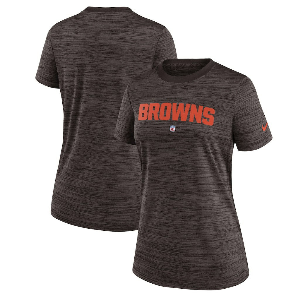 Cleveland Browns Women's Sideline Velocity Performance T-Shirt Brown - Nike